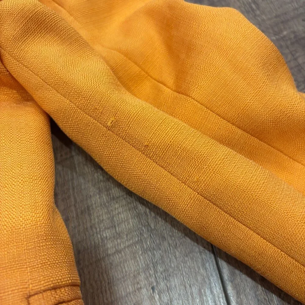 H&M Vibrant Orange Solid Pant Suit Set Jacket & Pants Women’s Size 2 Small